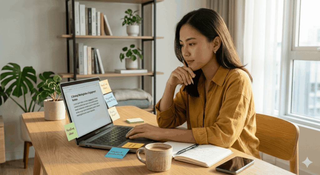 Menulis Konten yang Enak Dibaca dan Bikin Nagih Panduan Mudah untuk Pemula, Mahasiswa, dan Content Creator agar Tulisan Lebih Menarik dan SEO-Friendly